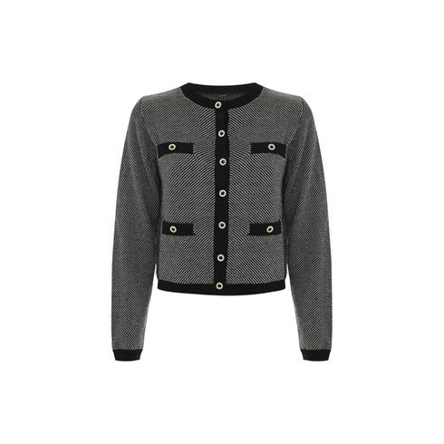 Kocca Cardigan Cardigan Donna rigato dettagli in lurex S A25 - KOCCAERACLIDE - F0012 - S - Francavilla Moda